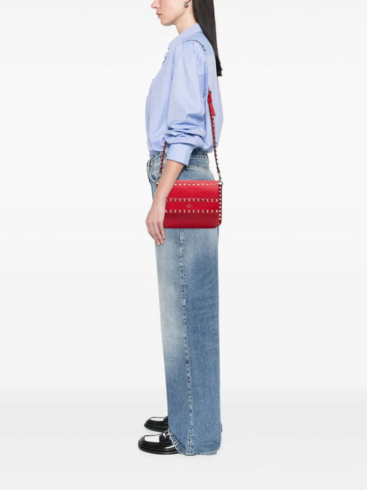 Pre-OwnedValentino Garavani Pre-Owned2018-2025 Small Grained Calfskin Rockstud crossbody bag