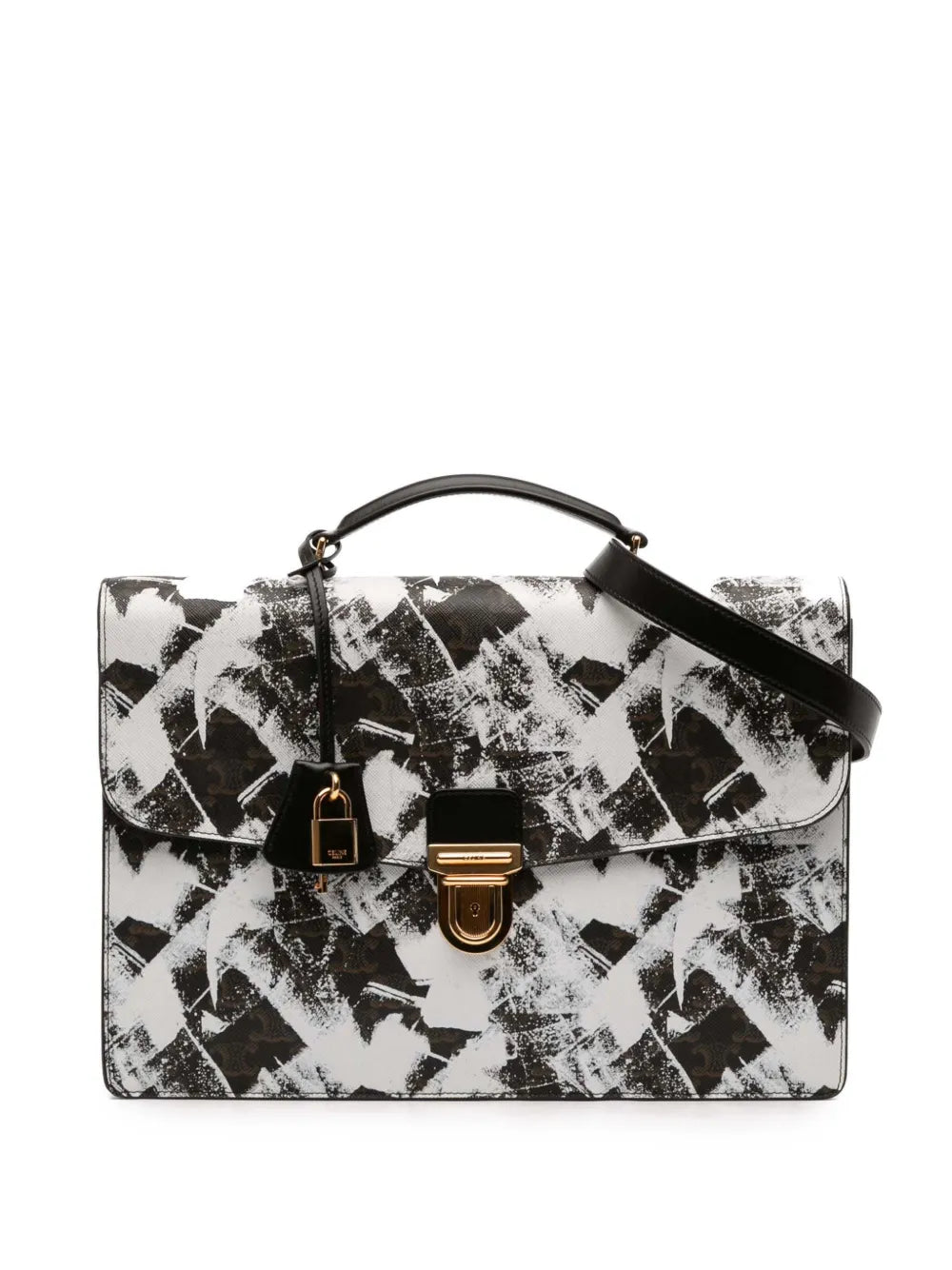 Pre-OwnedCeline Pre-Owned2019 Small Triomphe Coated Canvas Box Cartable Briefcase business bag
