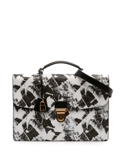 Pre-OwnedCeline Pre-Owned2019 Small Triomphe Coated Canvas Box Cartable Briefcase business bag