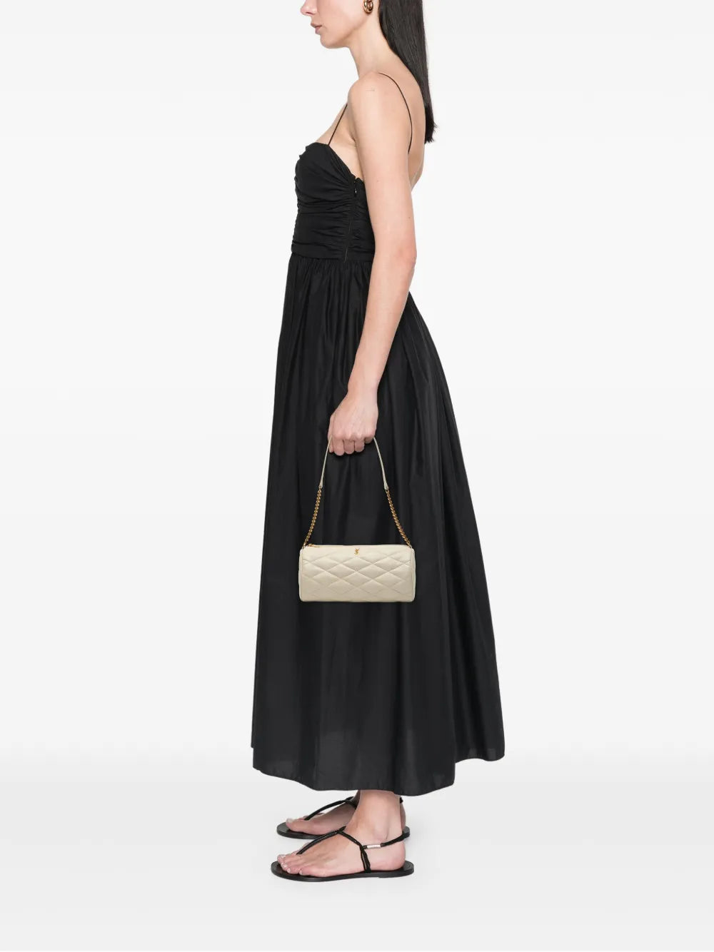 Pre-OwnedSaint Laurent Pre-Owned2022 Small Quilted Lambskin Sade Tube Bag shoulder bag