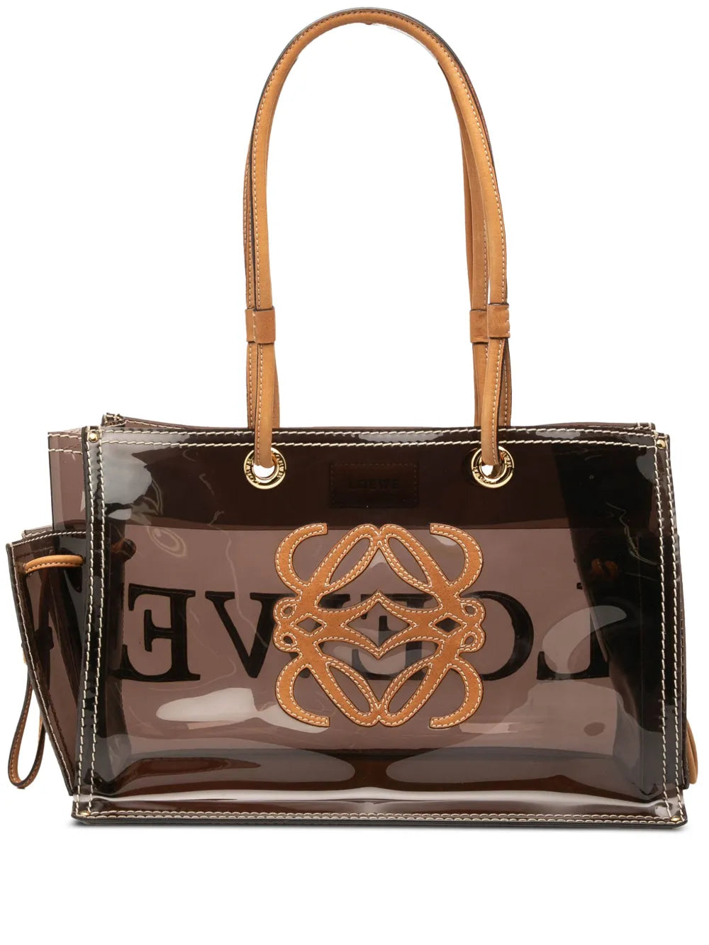 Pre-OwnedLoewe Pre-Owned2000-2020 PVC and Leather Anagram tote bag