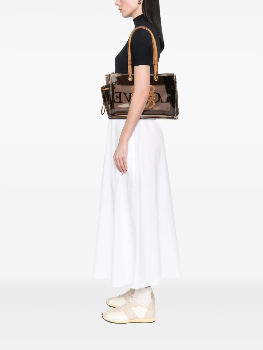 Pre-OwnedLoewe Pre-Owned2000-2020 PVC and Leather Anagram tote bag