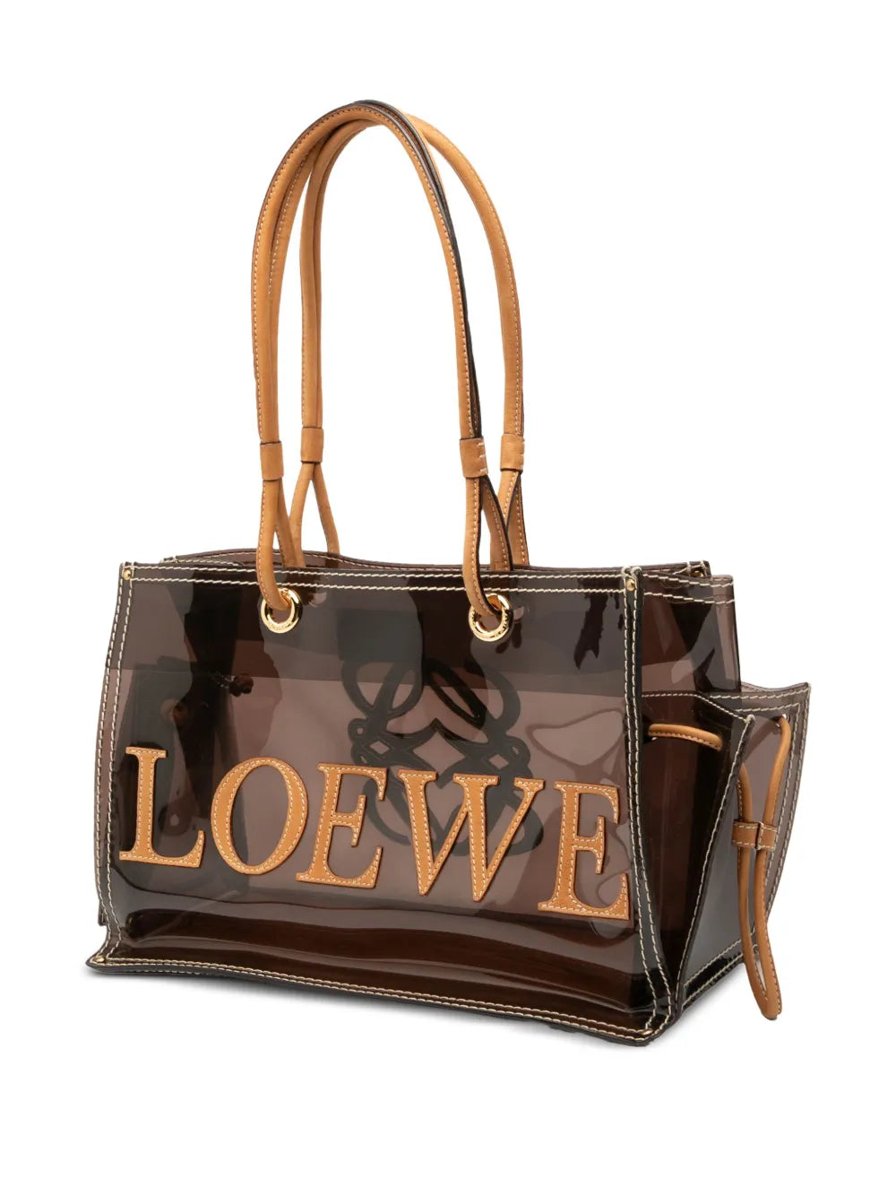 Pre-OwnedLoewe Pre-Owned2000-2020 PVC and Leather Anagram tote bag
