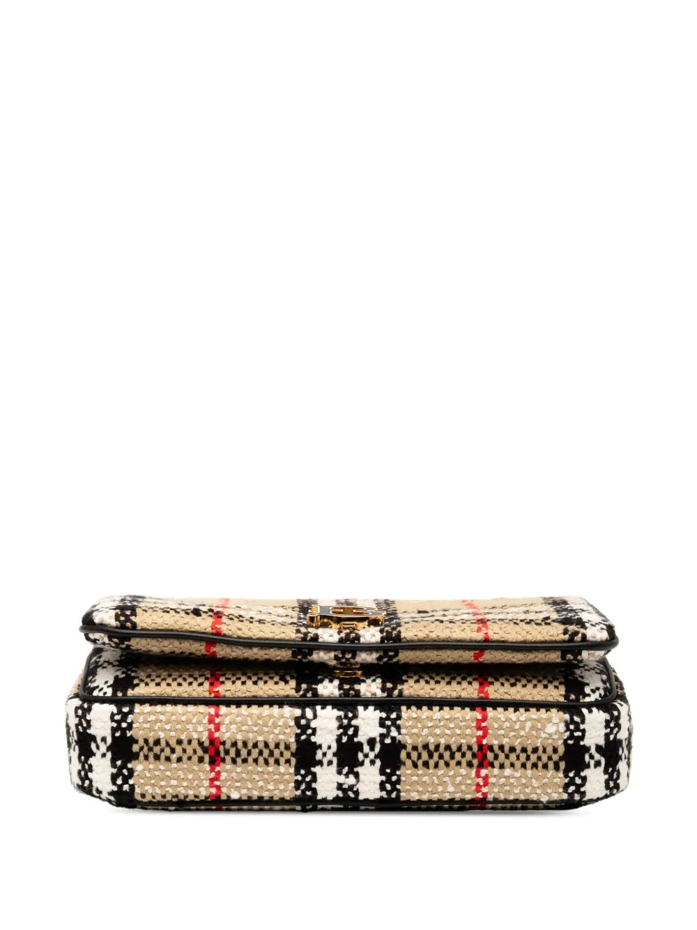 Pre-OwnedBurberry Pre-Owned2018-2025 Mini House Check Cotton and Wool Lola crossbody bag