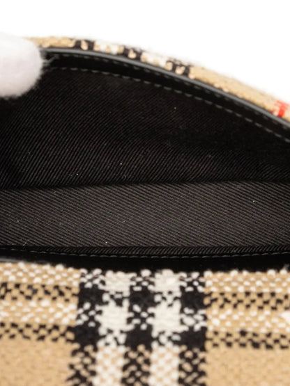 Pre-OwnedBurberry Pre-Owned2018-2025 Mini House Check Cotton and Wool Lola crossbody bag