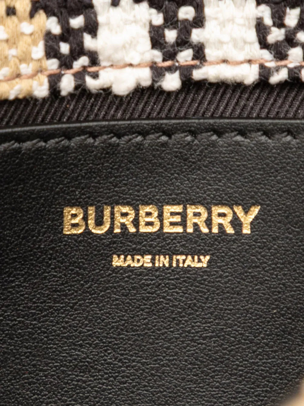 Pre-OwnedBurberry Pre-Owned2018-2025 Mini House Check Cotton and Wool Lola crossbody bag