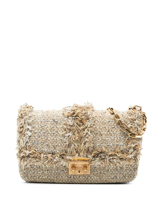 Pre-OwnedChristian Dior Pre-Owned2012 New Rock Tweed and Rhinestones Chain shoulder bag