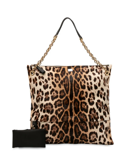 Pre-OwnedDolce & Gabbana Pre-Owned2000-2025 Pony Hair Leopard Print Chain tote bag floriamart.shop
