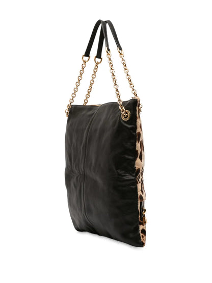 Pre-OwnedDolce & Gabbana Pre-Owned2000-2025 Pony Hair Leopard Print Chain tote bag floriamart.shop
