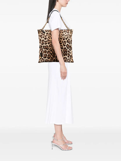 Pre-OwnedDolce & Gabbana Pre-Owned2000-2025 Pony Hair Leopard Print Chain tote bag floriamart.shop
