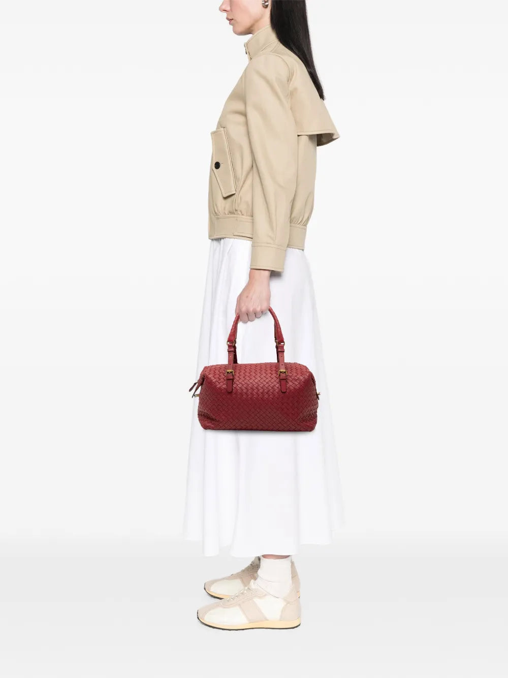 Pre-OwnedBottega Veneta Pre-Owned2012-2025 Nappa Intrecciato boston bag