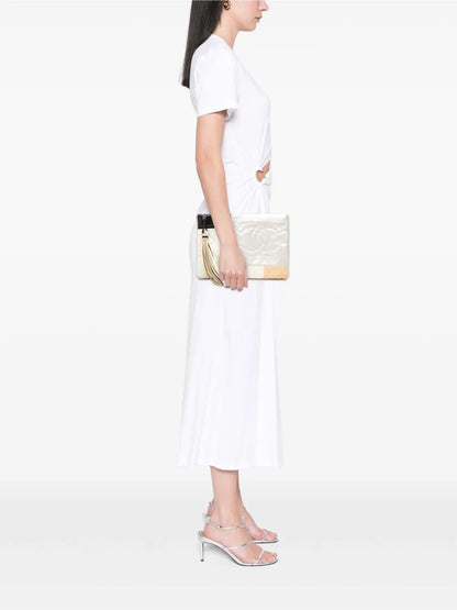 Pre-OwnedCHANEL Pre-Owned2016-2017 Medium Lambskin Colorblock Patchwork O Case clutch bag