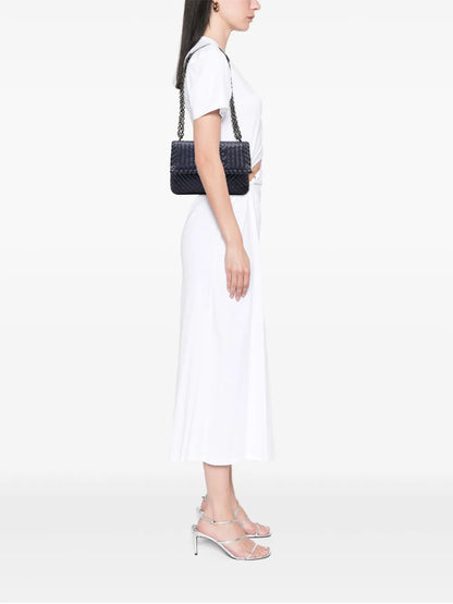 Pre-OwnedBottega Veneta Pre-Owned2012-2025 Small Nappa Intrecciato Stitched Olimpia shoulder bag