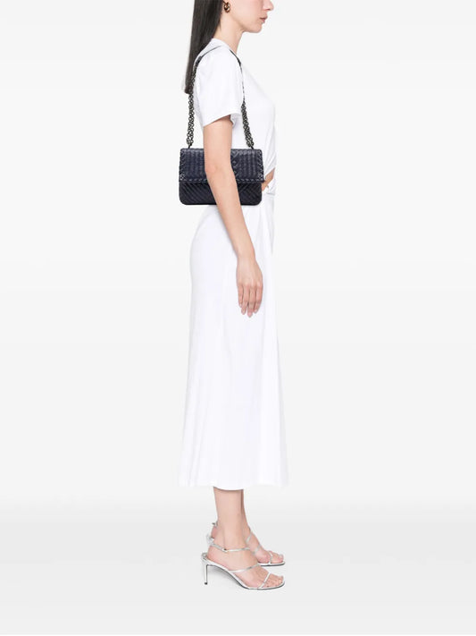Pre-OwnedBottega Veneta Pre-Owned2012-2025 Small Nappa Intrecciato Stitched Olimpia shoulder bag