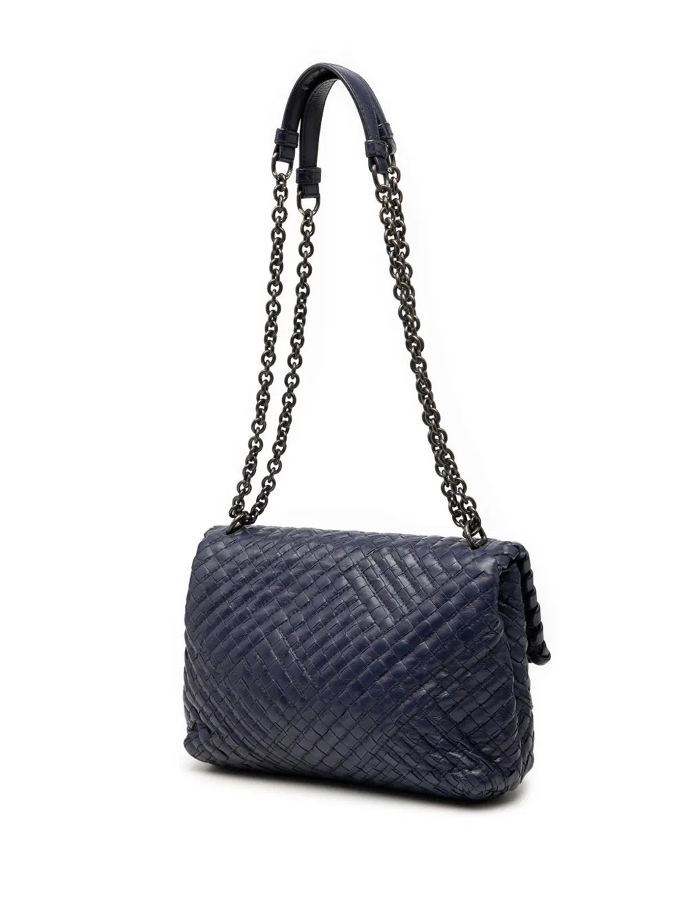 Pre-OwnedBottega Veneta Pre-Owned2012-2025 Small Nappa Intrecciato Stitched Olimpia shoulder bag
