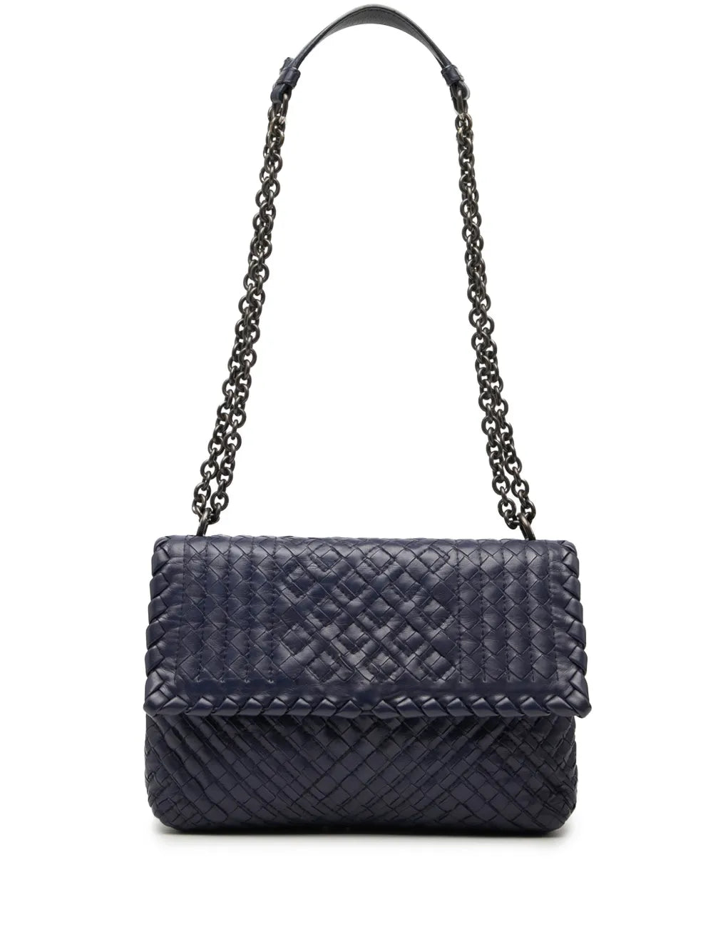Pre-OwnedBottega Veneta Pre-Owned2012-2025 Small Nappa Intrecciato Stitched Olimpia shoulder bag