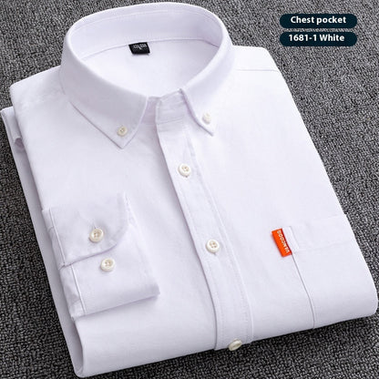 Pure Cotton Washed Oxford Woven Shirts Men floriamart