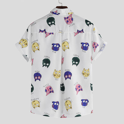Slim Tops men shirts Printed floriamart