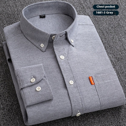 Pure Cotton Washed Oxford Woven Shirts Men floriamart