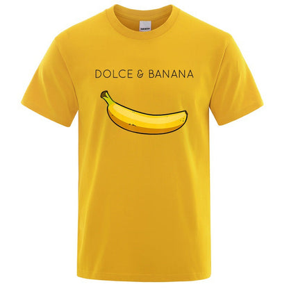 Dolce Banana Fashion Print Men T-shirts floriamart