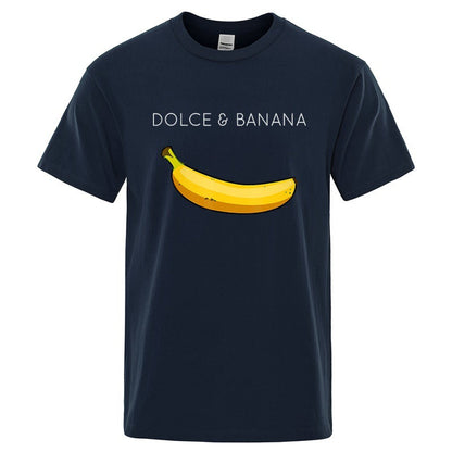 Dolce Banana Fashion Print Men T-shirts floriamart