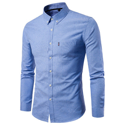 Men S Shirts Korean Men Slim Long Sleeve Dress Shirt floriamart