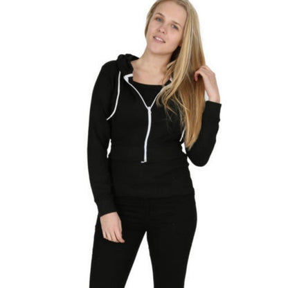 Women Summer Tops Drawstring Hooded Hood floriamart