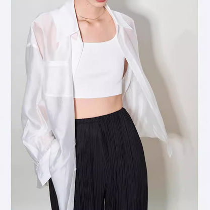 Tencel Sun Protection Cardigan Shirt For Women Outer Tops floriamart