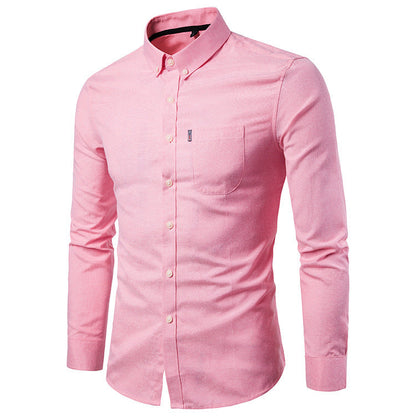 Men S Shirts Korean Men Slim Long Sleeve Dress Shirt floriamart
