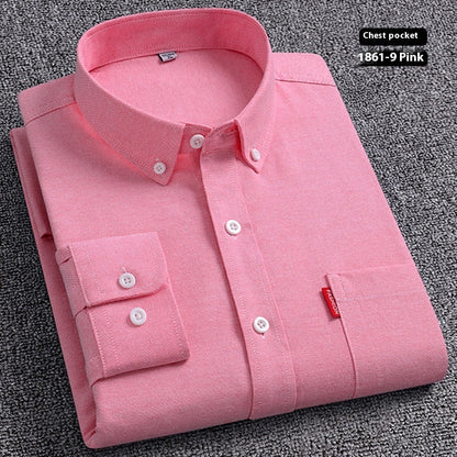 Pure Cotton Washed Oxford Woven Shirts Men floriamart