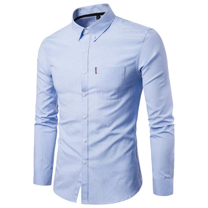 Men S Shirts Korean Men Slim Long Sleeve Dress Shirt floriamart
