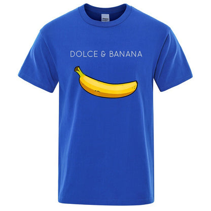 Dolce Banana Fashion Print Men T-shirts floriamart