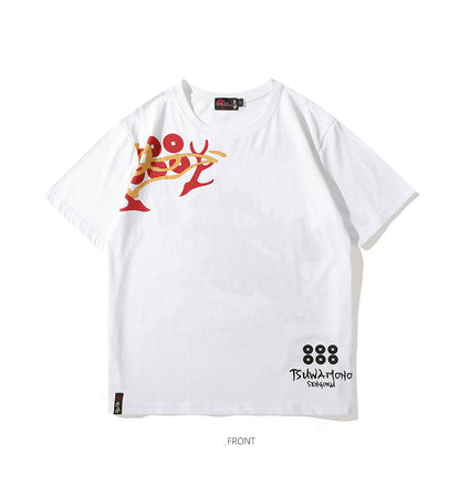 Cotton Embroidered Short Sleeve T-Shirts For Men And Women Couples floriamart