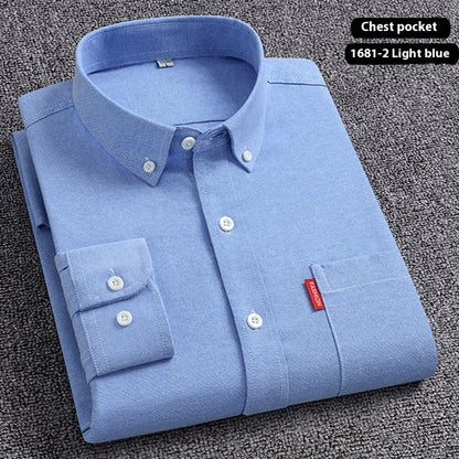 Pure Cotton Washed Oxford Woven Shirts Men floriamart