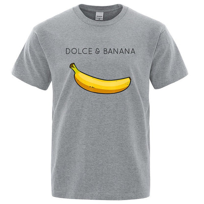 Dolce Banana Fashion Print Men T-shirts floriamart