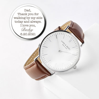 Personalized Mens Watch, Engraved Watch Gift for Boyfriend Husband floriamart.shop