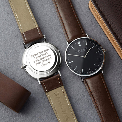 Personalized Mens Watch, Engraved Watch Gift for Boyfriend Husband floriamart.shop