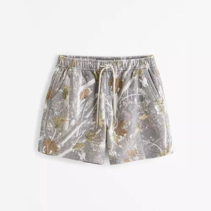 Leaf Pattern Shorts Sports Men Floriamart