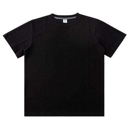 Men Summer Solid Color Round Neck Basic T-Shirts floriamart