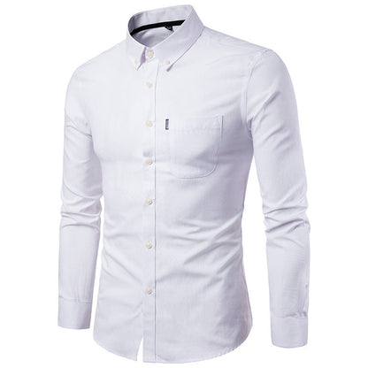Men S Shirts Korean Men Slim Long Sleeve Dress Shirt floriamart