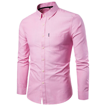 Men S Shirts Korean Men Slim Long Sleeve Dress Shirt floriamart