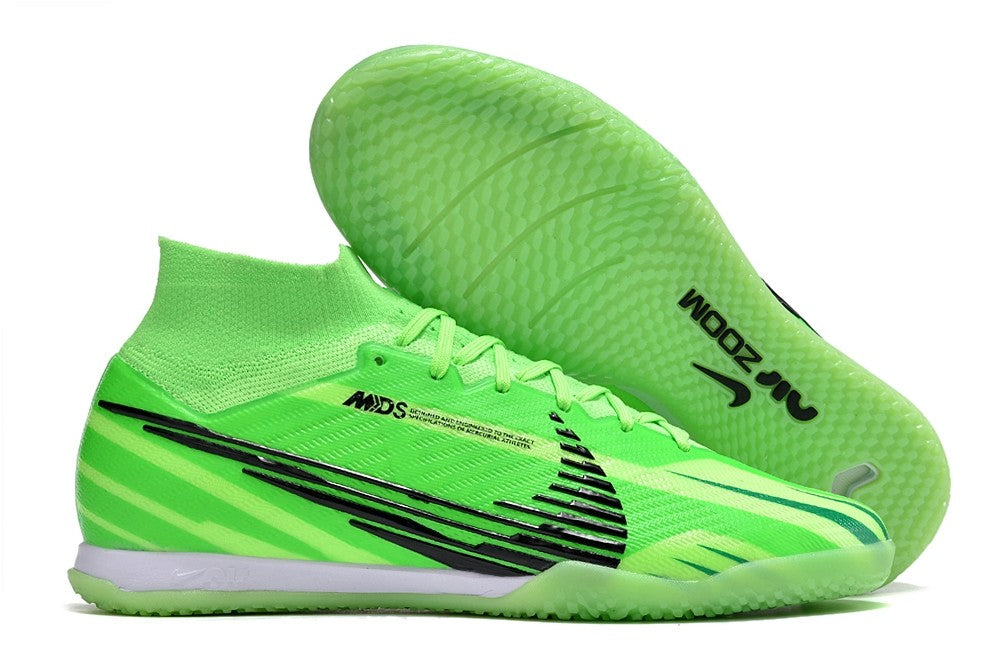 Nike Mercurial Superfly 9 Academy Multi-Ground High-Top Soccer Cleats Green Strike Stadium Green Black