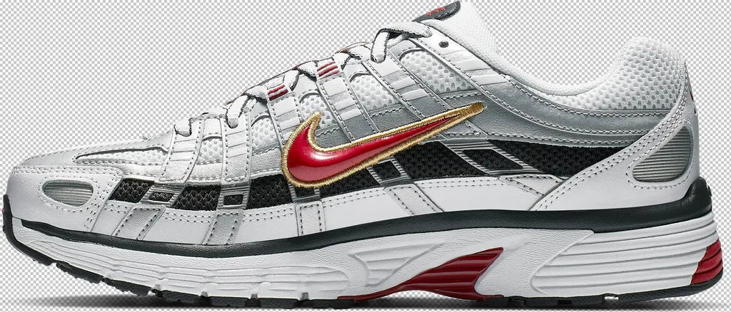 Nike P-6000 Men's Shoes Red Black White